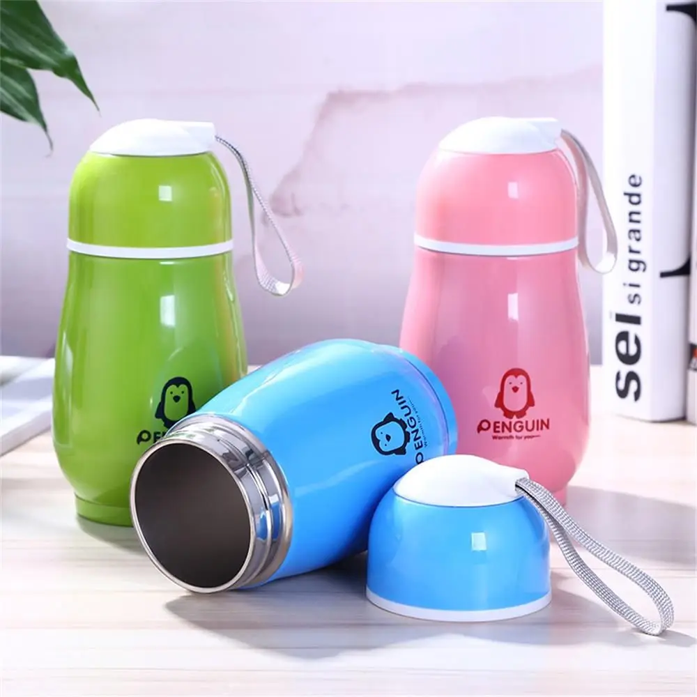 300ml New Anti-scald Design Small Vacuum Stainless Steel Thermos Cup Warm and Cold Bottle Penguin Mug | Дом и сад