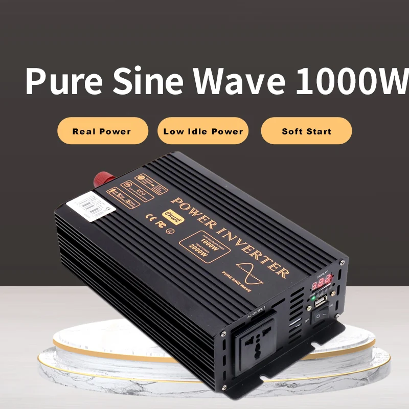 Солнечный инвертор сделать conversor де Энергия transformador da tensao 12v24v36v48v60v70v para ac 110v 220v 1000w |
