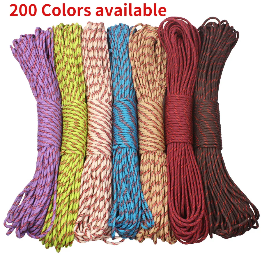 Paracord 4mm 100ft/50ft/25ft 550 Paracord Parachute Cord Lanyard Rope