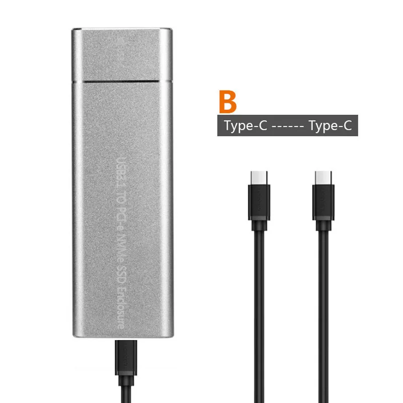 PCIE SSD USB3.1 type C to M.2 M ключ NVMe PCI-E жесткий диск Корпус чехол 10 Гбит/с 2280 HDD корпус мобильный ящик твердотельный ящик