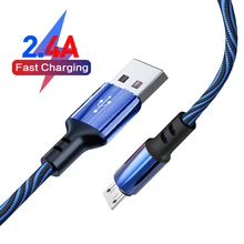 Micro cabo usb tipo c cabo de dados de carregamento rápido carregador adaptador para samsung s7 xiaomi huawei telefone android microusb cabo fio