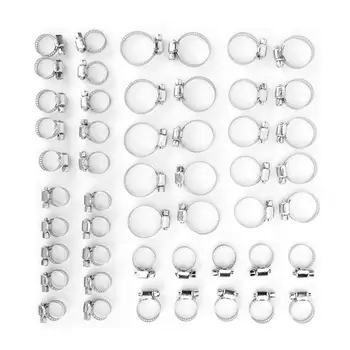 

50PCS Multi Size 8mm-29mm Stainless Steel Hoop Clamp Automotive Pipes Clip Fixed Tool Accessory eco-friendly and reusable