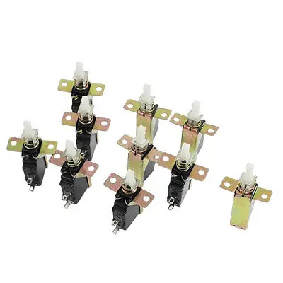 

AC 250V 5A 40A Latching SPST Push Button Power Switch SW-3 10 Pcs