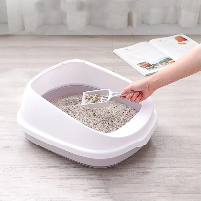 Pet Toilet Bedpan Anti Splash Cats Litter Box Cat Dog Tray with Scoop Kitten Dog Clean Toilette Home Plastic Sand Box Supplies Pet Toilet Bedpan Anti Splash Cats Litter Box Cat Dog Tray with Scoop Kitten Dog Clean Toilette Home Plastic Sand Box Supplies