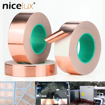 

Double Sided Conduct Copper Foil Tape Mask Electromagnetic Shielding Repair Adhesive Conductive Tape EMI Anti-Static DIY