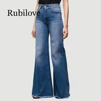

2019 High Waist Wide Leg Jeans Boyfriend Jeans for Women Denim Skinny Woman's Jeans Female Flare Jeans Plus Size 4XL Black Blue