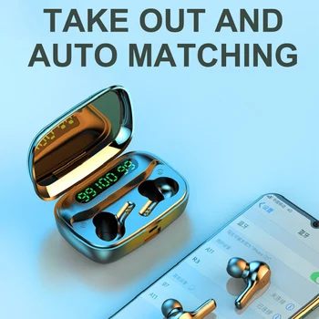 

2020 Bluetooth 5.0 TWS Wireless Earphone Touch Control LED Display Stereo Sport Touch To Control Music and The Call Stable
