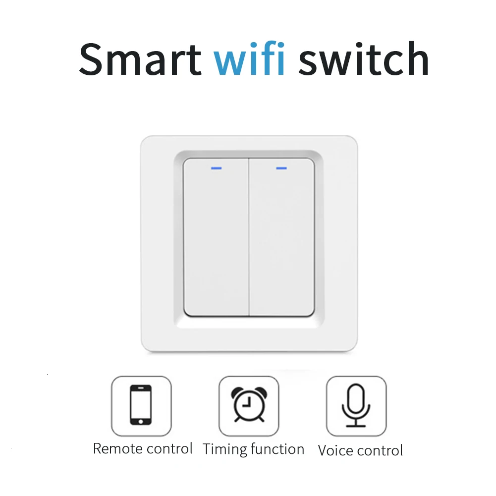 Wi-Fi дистанционный переключатель освещения Кнопка смарт беспроводной переключатель версия ключа Singel/двойная кнопка дистанционного управления