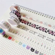 Autocollant Washi en papier, 3 pièces, bande adhésive de décoration pour Album journal intime, Scrapbooking, bande de masquage, papeterie pour bricolage