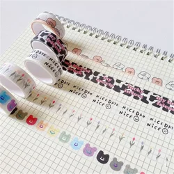 Autocollant Washi en papier, 3 pièces, bande adhésive de décoration pour Album journal intime, Scrapbooking, bande de masquage, papeterie pour bricolage 
