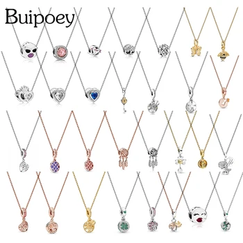 

Buipoey Silver Color Tree Of Life Necklace Pendant Necklace For Women Men Boy Girl Original Dinosaur Queen Bee Charm Necklace