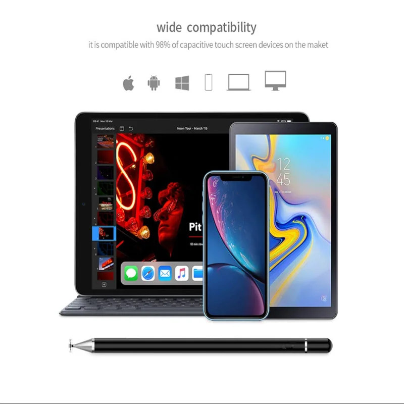 Для ipad карандаш-Стилус пенал сенсорная ручка диск тонкий наконечник Высокая запись на ipad для pad телефона Apple huawei Xiaomi