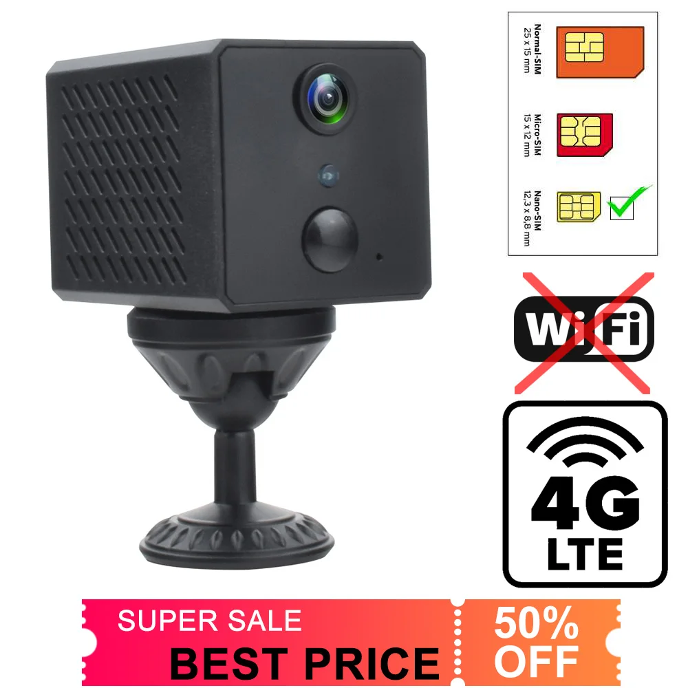 PIR Motion Detection and Night Vision 4G Camera