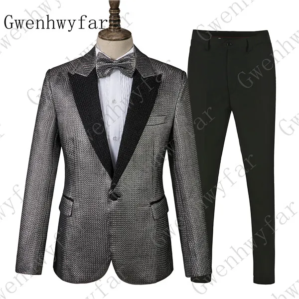 suits 14 Gwenhwyfar модный Выпускной костюм Homme со штанами зеленые свадебные вечерние платья 2 комплекта плюс размер Vestidos De Fiesta - Цвет: suits 14