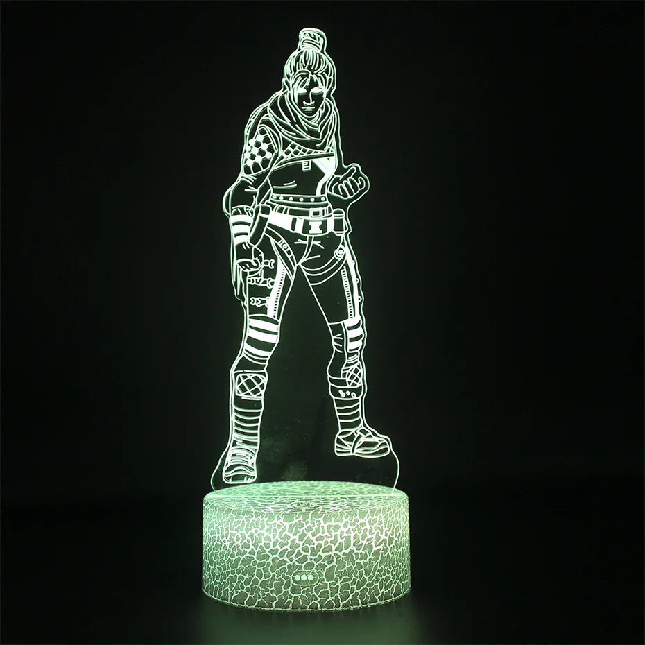 Battle Royale Nightlight APEX Legends Figure Lamp Remote Control USB 3d Table Lamp APEX Sleep Light Party Decoration Nightlight