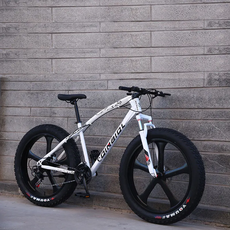 26 Inch Mountain Bike Beach Snow bike 4.0 Super Wide Tires Off-road Bicycles For Boys And Girls Shifting