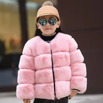 

12M-14T Fashion Children Faux Fur Coat Girls Boys Winter Jacket Toddlers Clothing Baby Imitation Fur Coat Kids Outerwear L302