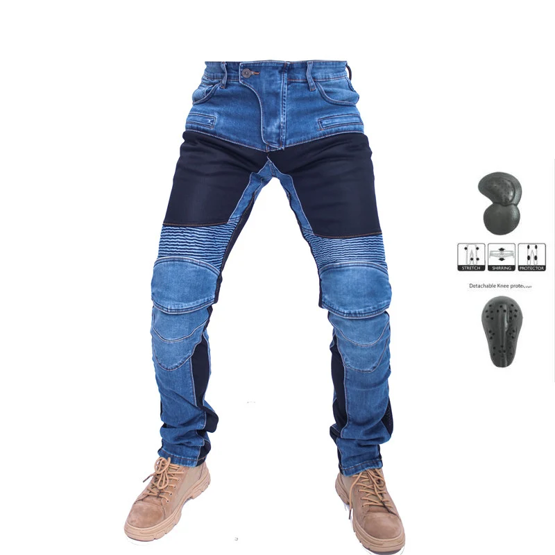 KOMINE MOTORPOOL UBS06 PK719 джинсы для отдыха на мотоцикле мужские внедорожные джинсы/велосипедные летние штаны с защитой для мужчин t - Цвет: better gear blue
