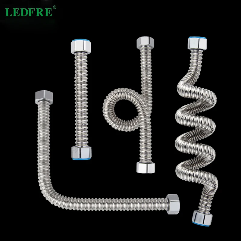 LEDFRE 304 гофрированная труба из нержавеющей стали 3/8 дюйма 1/2 3/4 1 дюйм DIY