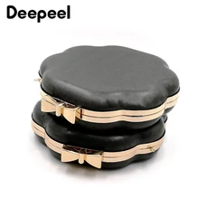 

Deepeel 18.7*18.7cm Flower Shape Bag Frame Box Metal Bowknot Head Handle DIY Handbag Purse Clutch Evening Bag Hardware Accessory