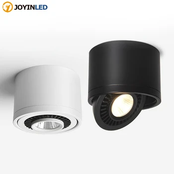 

Dimmable 5W 7W 9W 15W ceiling light Surface mounted 360 degree rotatable led COB spot light Black/White Wall Mounted Down light