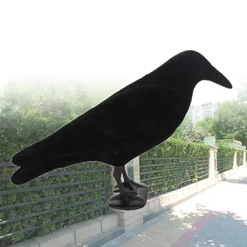 

Crow Decoy Hunting Decoy Trap Target PE Black Decor Pest Fake Bird Hunting Tree Garden Outdoors Scarecrow