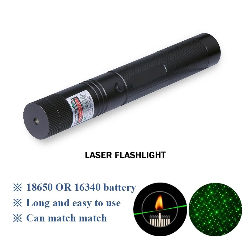 

Laser Flashlight Rechargeable Green Starry Laser Light Driving School Sandbox Shooting