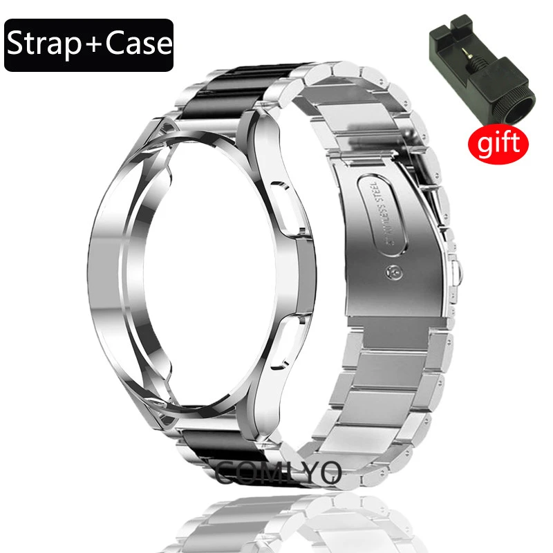 For Samsung Galaxy Watch 4 Classic 42mm 46mm Strap Metal Stainless