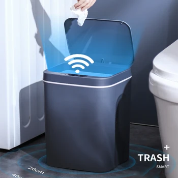 

Smart Trash Can Automatic Sensor Dustbin Intelligent Battery Version Waste Bin Home Electric Ashbin For Kitchen Toilet Garbage