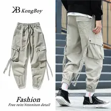 Осень и зима стиль популярный бренд нагрудник комбинезон мужской японский стиль свободный крой лодыжки длина луч ноги брюки молодежные Ribb