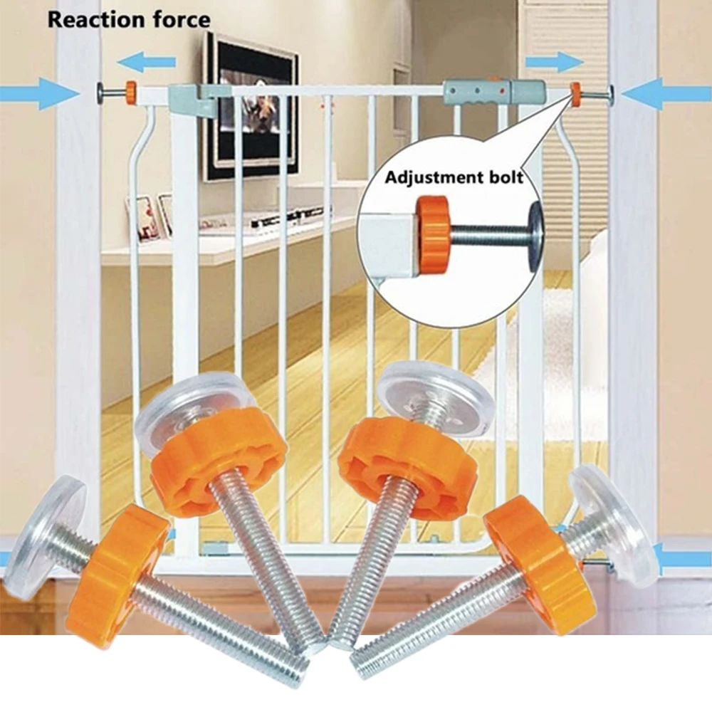 Baby Adjustable Safety Door Gate Pet Fence Stair Metal High Strength Iron For Kids Locking Nut Spare Part Accessories | Мать и ребенок