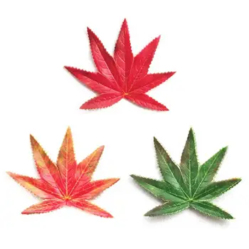 Artificial Maple Leaves Ornaments Fake Autumn Leaves For Home Wedding Christmas Party Decoration Photograph Props