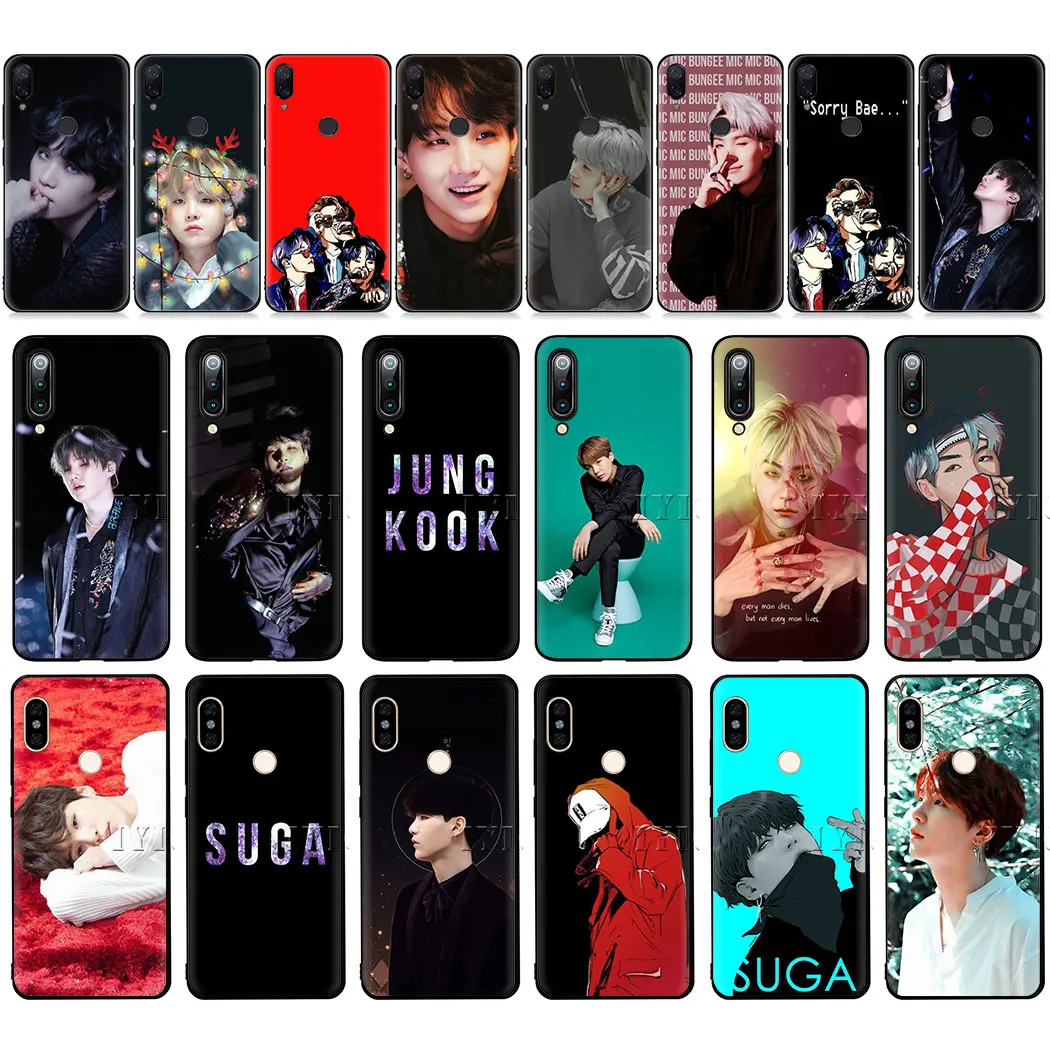 Мягкий чехол Suga K Pop mi n Yoongi для Xiaomi Red Note 10 9T 7 8 Pro CC9E x 2S MAX 3 8T | Мобильные телефоны и