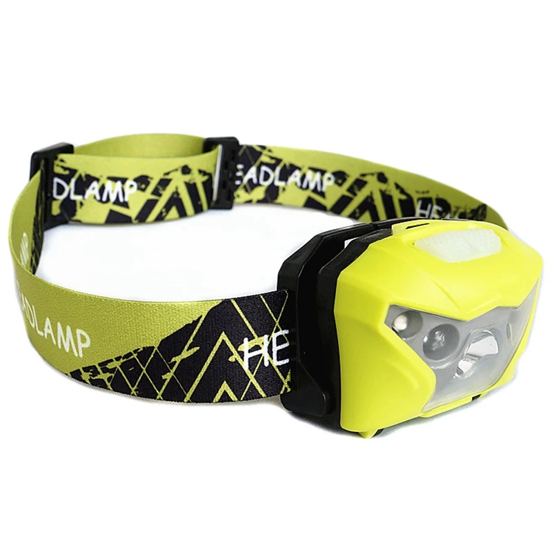 

Rechargeable Led Headlamp Body Motion Sensor Headlight With Red Light Camping Flashlight Head Light Lamp With Usb Grass Green