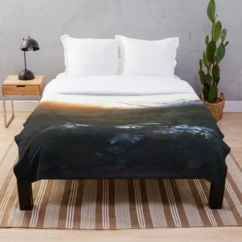 

Drop Shipping Printed Throw Blanket Sherpa Fleece Soft Blanket Flannel Rug Home Decoration For Bed Sunset