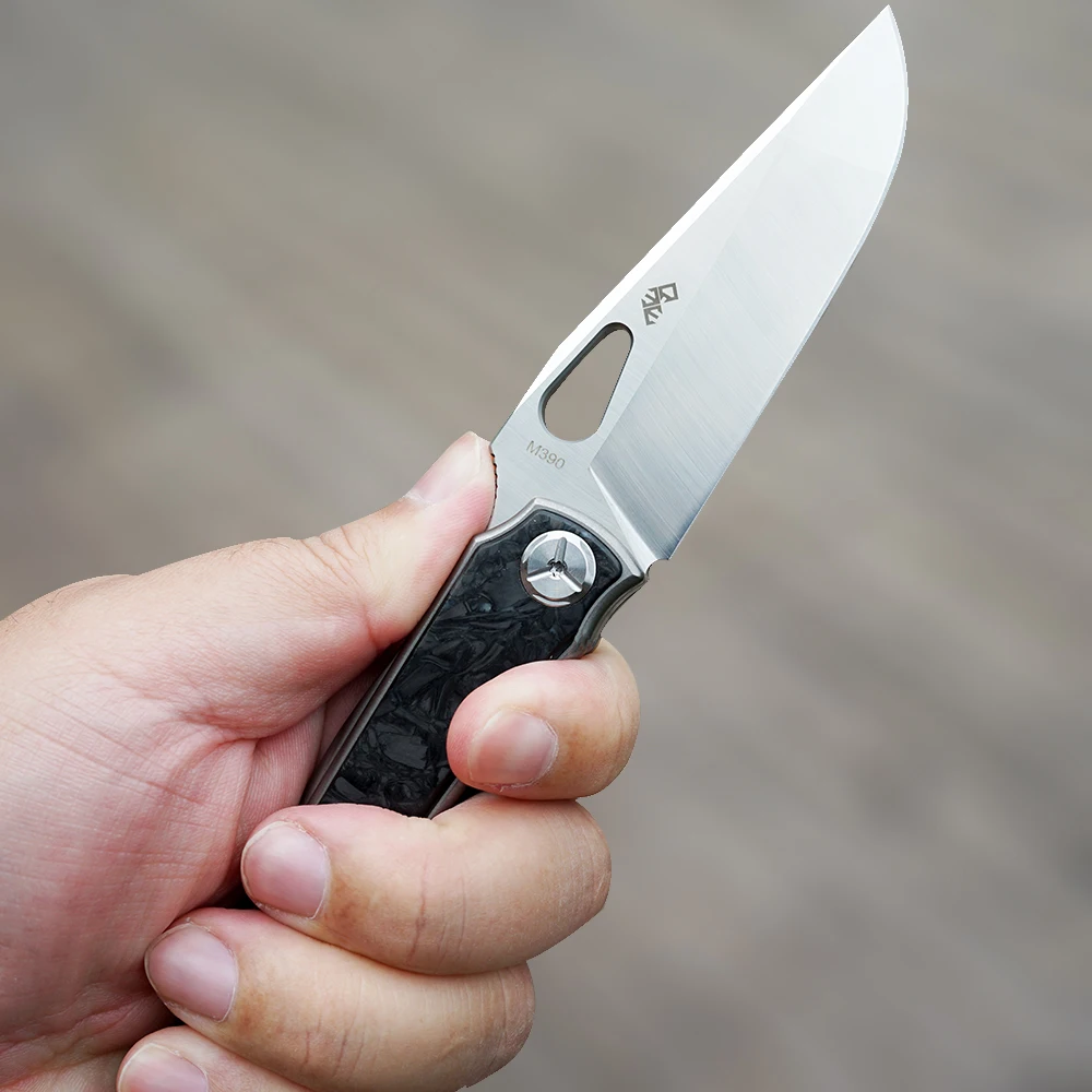 TWOSUN ножи M390 лезвие складной карманный нож тактический нож Походный нож охотничий открытый инструмент Титановый Передний быстро открытый TS136