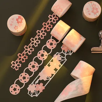 

Creative Hollow Sakura Cherry Washi Tape DIY Decoration Sticker Scrapbooking Diary Adhesive Masking Tape stationery Gift