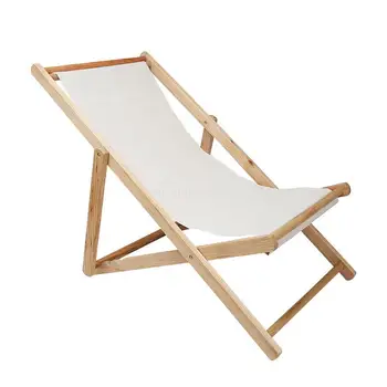 

Outdoor Folding Beach Chair Solid Wood+Oxford Canvas Chair Recliner Portable Fishing Chair Adjustable Wooden Lounge Colorful