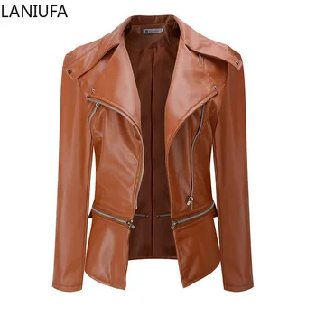 

Autumn Winter Women Faux PU Leather Jackets Women Zipper Motorcycle Coat Women warm Outerwear Jackets Women coat mujer P101