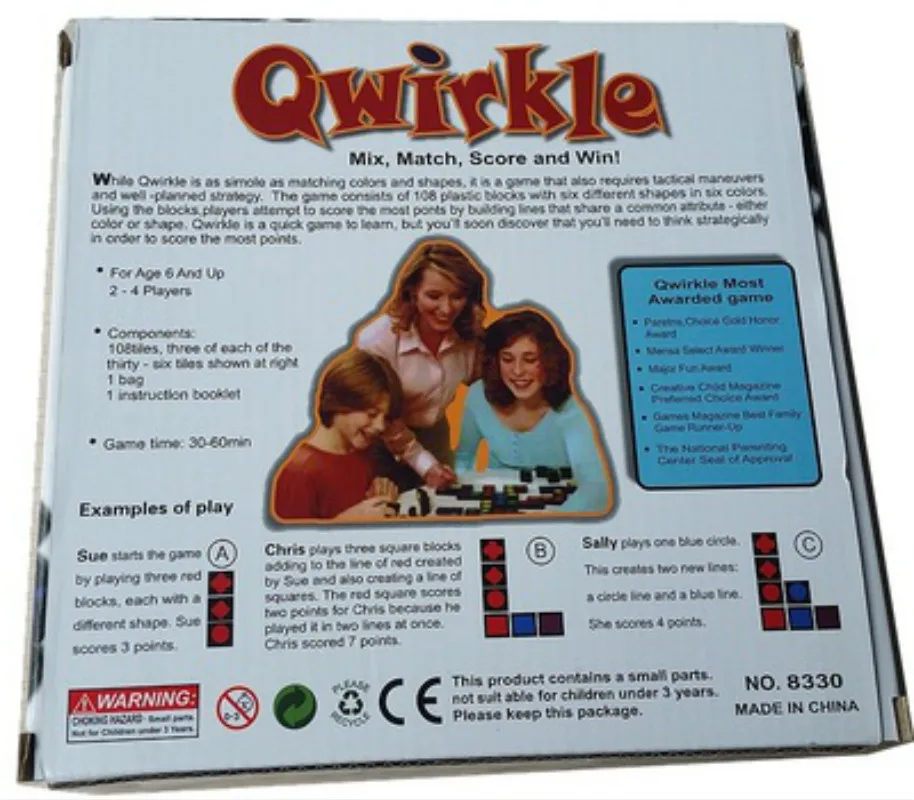 Новинка Развивающие игрушки Qwirkle деревянные шахматы родитель-ребенок интерактивные игры игрушки для детей и взрослых