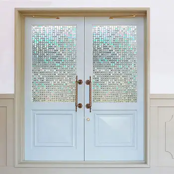 

Window Film Sticker No Glue Self-Adhesive Window Film Sticker 3D Static Decorative Frosted Stained Glass Home Decoration