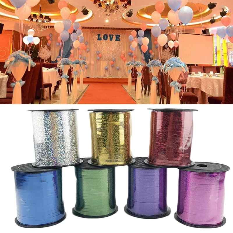 250 ярдов рулон ленты подарок фольга керлинг Свадьба День Рождения шар Decoraion