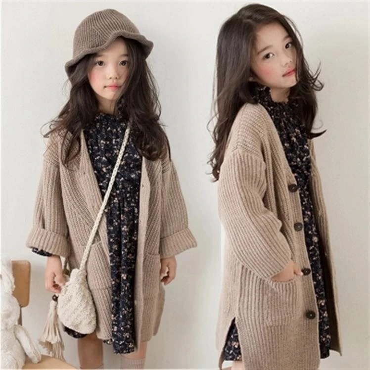Girl long sweater coat Clearance