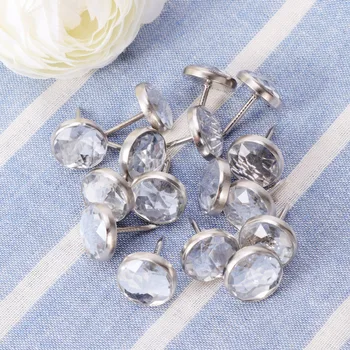 

100pcs Crystal Head Upholstery Nails Tacks Decorative Sofa Furniture Tacks
