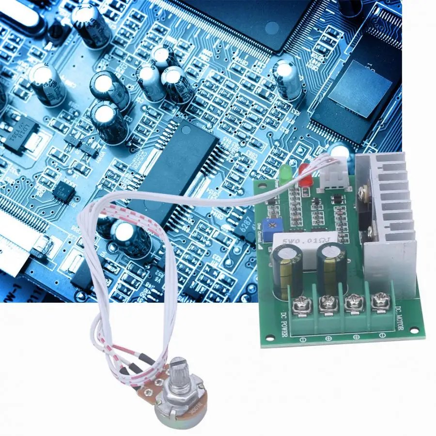DC 12 V-40 V 10A Регулируемый контроллер скорости двигателя постоянного тока PWM контроллер 13 кГц Регулируемый приводной модуль