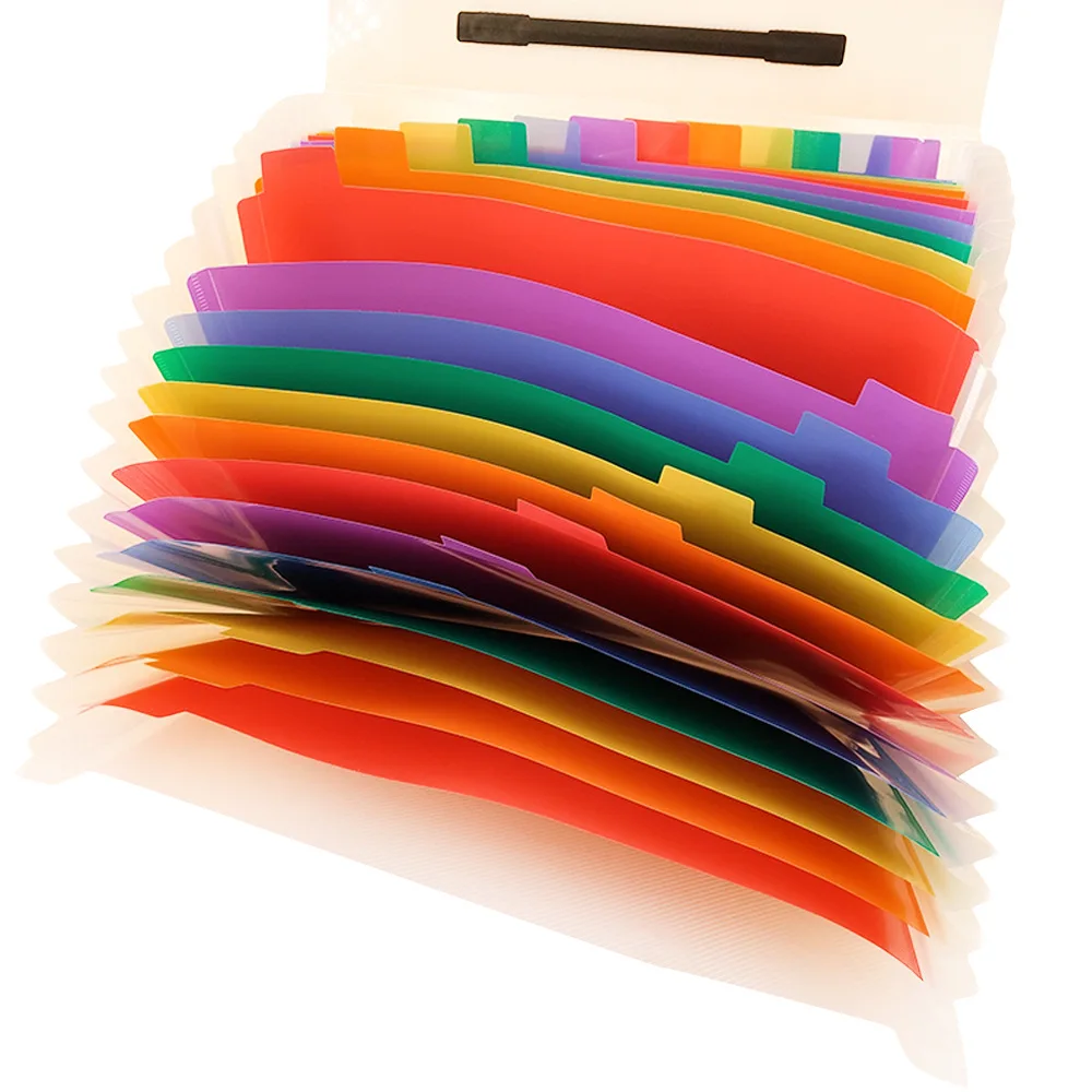 

Large Capacity Handheld Accordion Expending File Folder Holder Document Organizer Bag 26 Pockets A4 Size Paper Storage