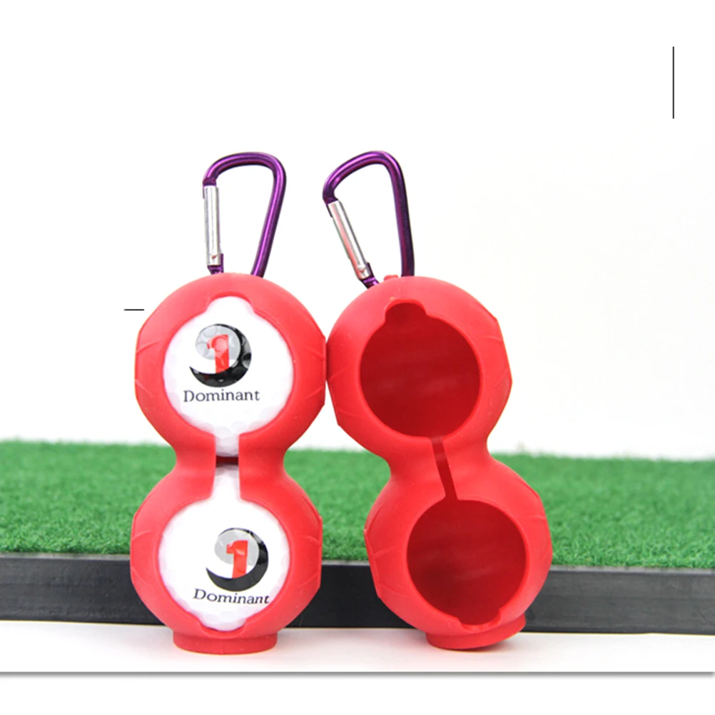 Силиконовый держатель мяча для игры в гольф двойной шар держатель защиты для хранения с крюком
