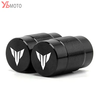 Вентиля покрышек легковых Шапки для YAMAHA MT01 MT09 MT07 MT10 MT03 MT 09 07 03 10 MT-09 MT-07 MT-10 MT-03 TRACER 900 700 GT FZ09 XSR700 XSR900 - Цвет: 2PCS-Black