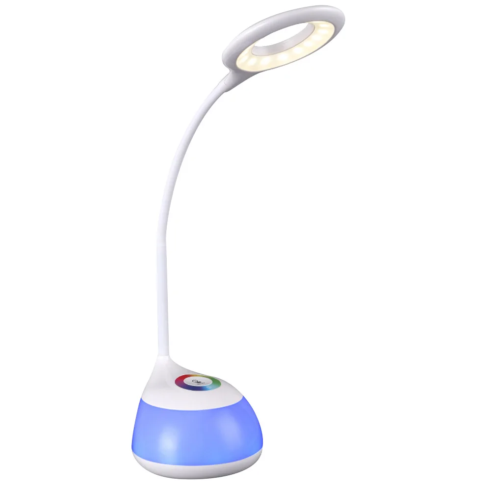 

Reading Light Eye Protection Colorful Bedroom Drawing 2 In 1 Desk Lamp Home USB Charging RGB LED Touch Control Dimmable Studying