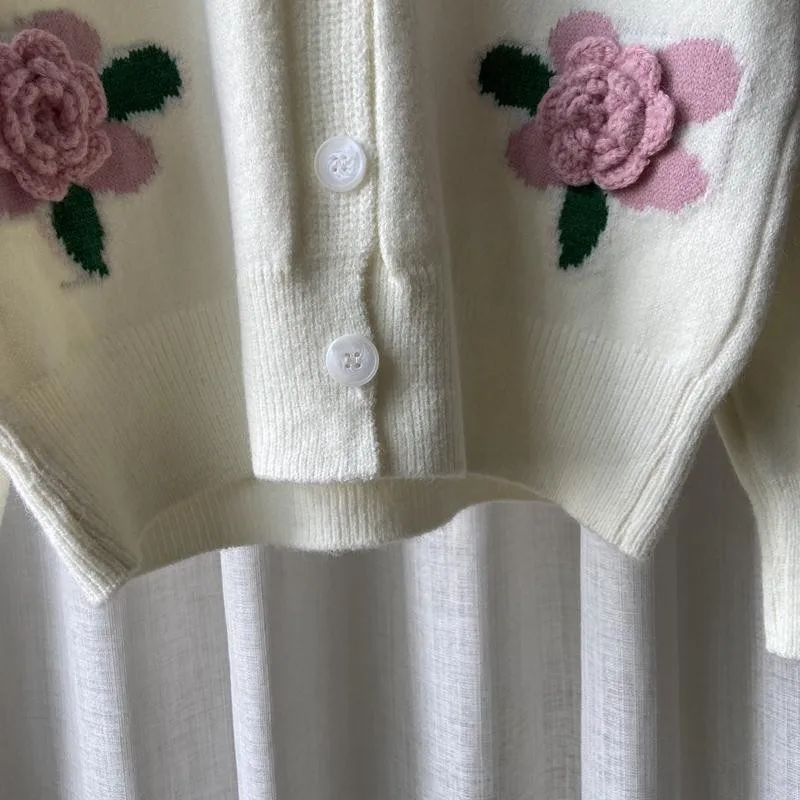 Cardigan Fille GRACE KARIN - Manches Longues Col Rond Tricoté Boutonnière